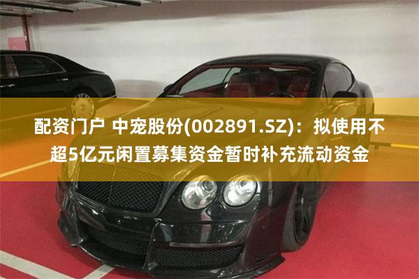 配资门户 中宠股份(002891.SZ)：拟使用不超5亿元闲置募集资金暂时补充流动资金