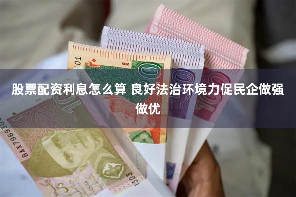 股票配资利息怎么算 良好法治环境力促民企做强做优