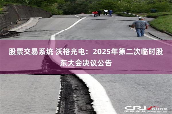 股票交易系统 沃格光电：2025年第二次临时股东大会决议公告